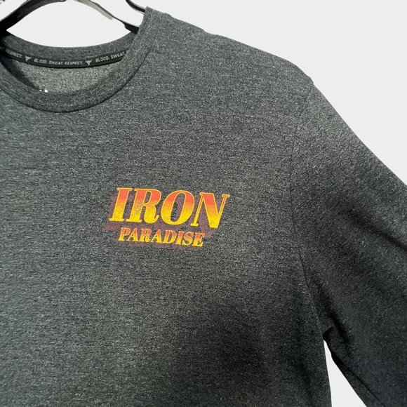 Under Armour Project Rock Iron Paradise T Shirt Long Sleeve Gray Mens Medium M - Picture 4 of 10